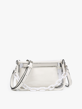 Jen & Co. - Jessica Clear Crossbody Bag – Chain Strap