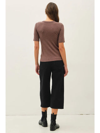 Be Cool - Ultra Soft Short Sleeve Top - Walnut