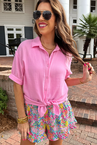 Jess Lea - Sawyer Gauze Top, Pink