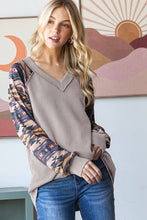 Load image into Gallery viewer, HEIMISH - SOLID URBAN RIBBED AND GEOMETRIC CONTRAST TOP
