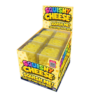 Novelty Brands - Fun Doh Slow Rise Cheese Squishies | Viral Sensory Display