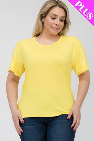 CAPELLA APPAREL - Plus Size Basic Short Sleeve T-shirt