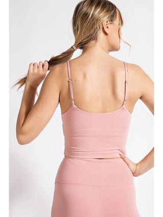 Rae Mode Butter Basic Cropped Camisole (Brami) | Recycled Performance Fabric - Pink