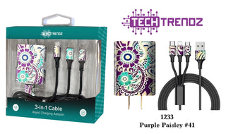 Tech Trendz Quick Charging All In One Set - Red Plaid
