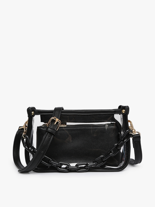 Jen & Co. - Jessica Clear Crossbody Bag – Chain Strap