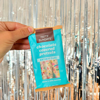 Fatty Sundays - Birthday Cake Chocolate Covered Pretzel Snack Pack (3-pack)