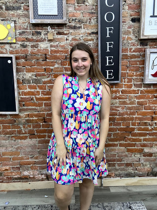 Dear Scarlett Dress Blue and White Floral
