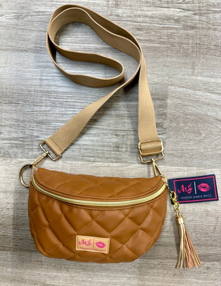 Makeup Junkie Quilted Heirloom Cognac Sidekick