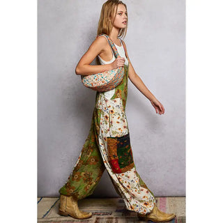POL - Cream Yellow Essential Lightweight Quilted Floral Bag