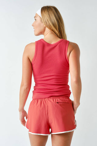 Mono B - CoreClassic Micro-Ribbed Built-In Bra Tank Top