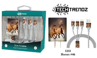 Tech Trendz Quick Charging All In One Set - Red Plaid