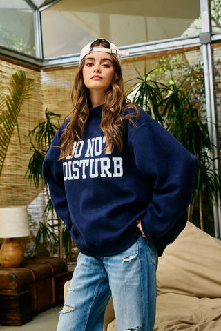 BUCKETLIST Reversible "HOMEBODY" Mock Neck Sweatshirt