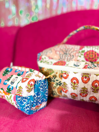 Heart of Grace - Wildflower Patch | Quilted Cosmetic Bags-set of 3