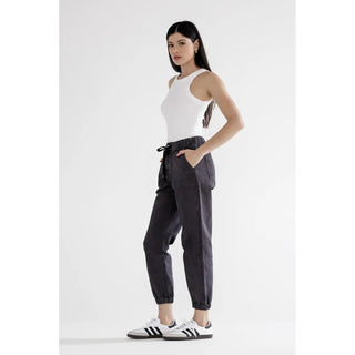 Mica High Rise Jogger Crop - Charcoal Grey