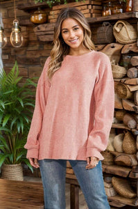 HEIMISH - PUFF SLEEVE SOLID SWEATER TOP