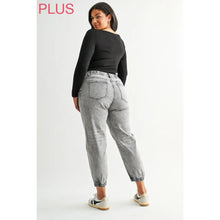 Load image into Gallery viewer, Mica High Rise Jogger Jeans – Washed Gray Denim Joggers
