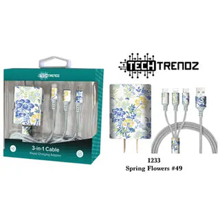 Tech Trendz Quick Charging All In One Set - Red Plaid