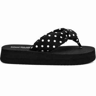 Corkys Footwear Women's You Go Girl - Black/White Polka Dots