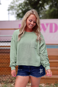 Jadelynn Brooke - Long Weekend Knit Crew - (Matcha)