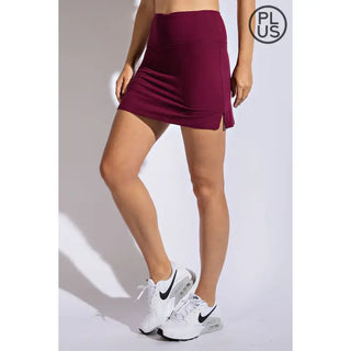 Rae Mode Skort S7006 - Burgundy