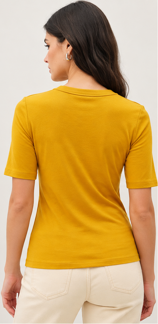 Be Cool - Ultra Soft Short Sleeve Top - Dijon