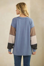 Load image into Gallery viewer, HEIMISH - LONG SLEEVE URBAN RIB COLOR BLOCK TOP
