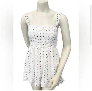 White Birch Polka Dot Romper - Black, White