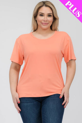 CAPELLA APPAREL - Plus Size Basic Short Sleeve T-shirt