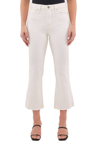 RFM - Mia High Rise Bootcut Cropped Frayed Jeans-RP202234