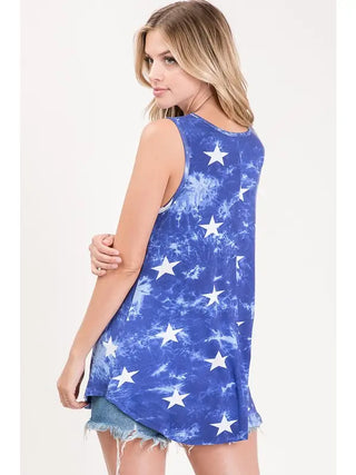 Heimish - Tie Dye and Star Top - Navy