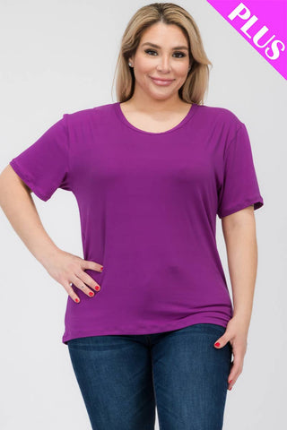 CAPELLA APPAREL - Plus Size Basic Short Sleeve T-shirt