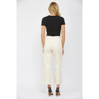 Mica Super High Rise Wide Leg Denim – Cream | Chic Boutique Jeans