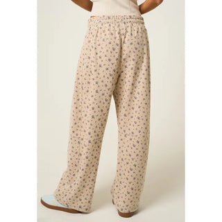 The Greii - Delicate Floral Casual Pants - Beige