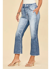 Load image into Gallery viewer, Dear Scarlett Pull-On Cropped Flare Jeans - Classic Denim
