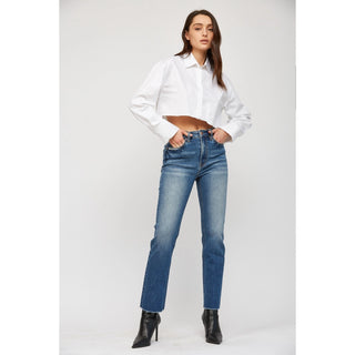 Mica Denim Super High Rise Straight Leg Jeans – Classic Wash