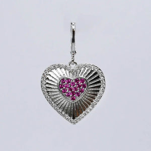 Treasure Jewels Ruby Love Charm Silver & Gold