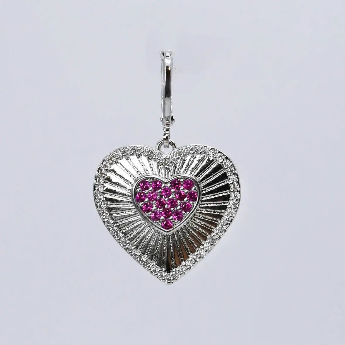 Treasure Jewels Ruby Love Charm Silver & Gold
