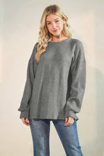 Load image into Gallery viewer, HEIMISH - PUFF SLEEVE SOLID SWEATER TOP
