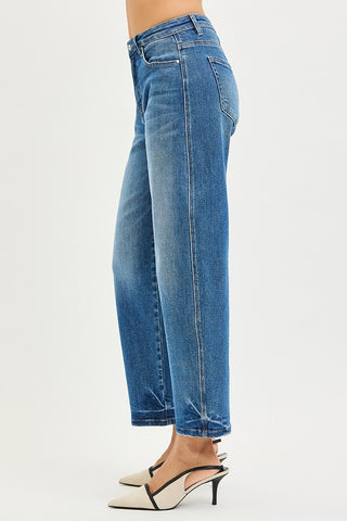 Risen - Slouchy Cropped Barrel Jeans