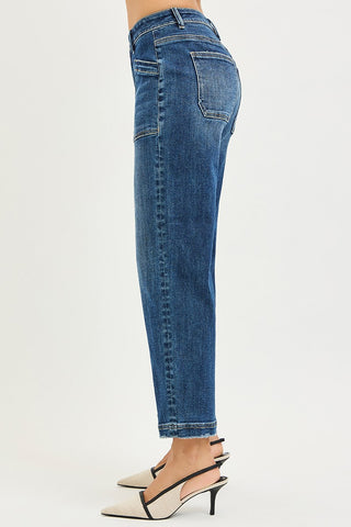 Risen - Slouchy Cropped Baggy Jeans
