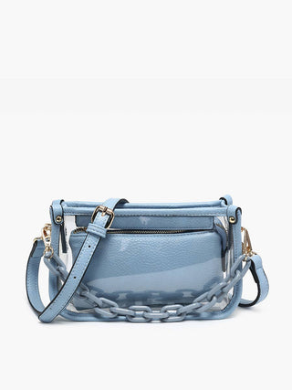 Jen & Co. - Jessica Clear Crossbody Bag – Chain Strap