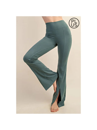 Rae Mode Recycled Butter Front Slit Legging Fern Forest