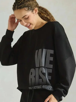 Yelete “We Rise” Scuba Sweatshirt- Black