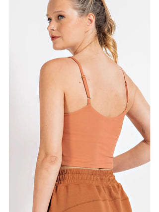 Rae Mode Butter Basic Cropped Camisole (Brami) | Recycled Performance Fabric - Desert Sun