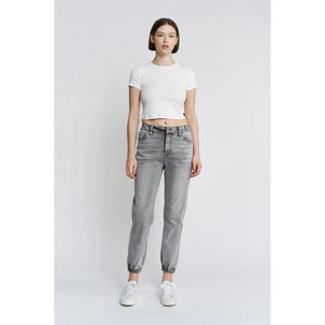 Mica High Rise Jogger Jeans – Washed Gray Denim Joggers