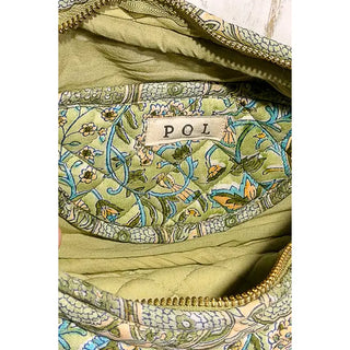 POL - Pistachio Blue Essential Lightweight Quilted Floral Bag