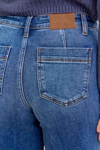 Judy Blue Mid Rise Trouser Retro Wide