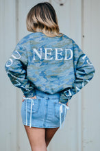 Load image into Gallery viewer, All You Need Is Love Camo Sweatshirt
