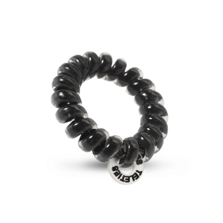 TELETIES - Spiral Hair Coils | Tiny | Jet Black Hair Tiesac