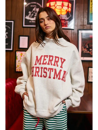 Santa's Favorite Reversible Mockneck, Ash Gray